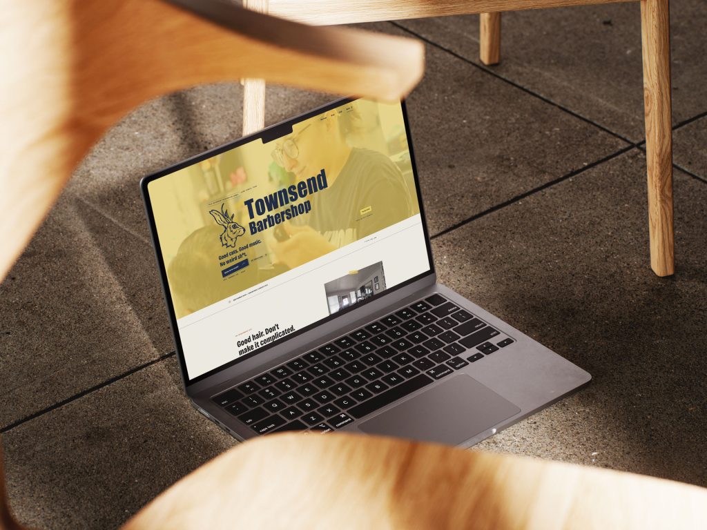 site mockup with some laptop we found on the floor