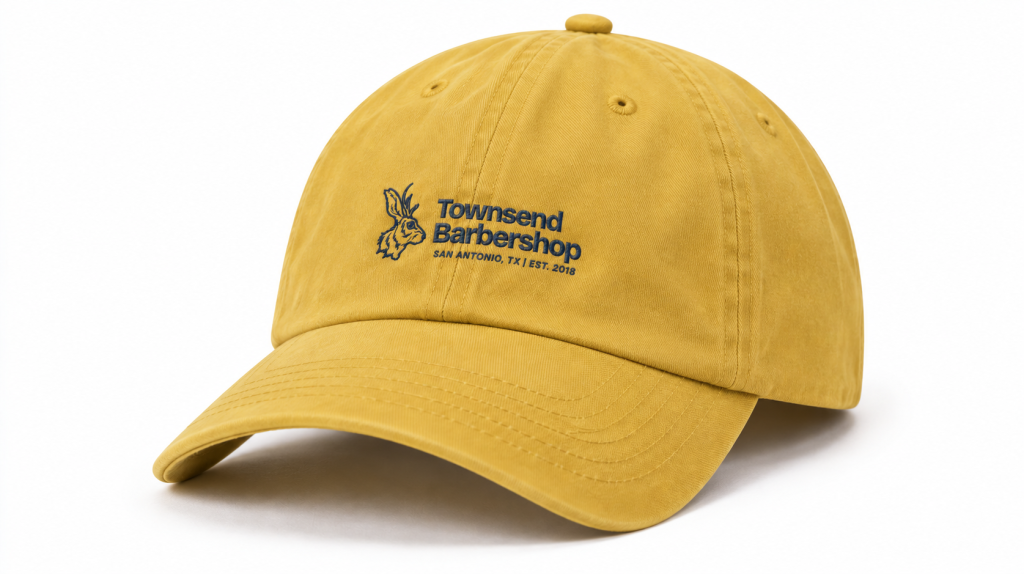 mockup of the classic dad cap I wear on my way to the shop for a buzz